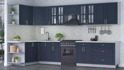 Готовая кухня Интерлиния Мила Шато 1.7x3.5 левая