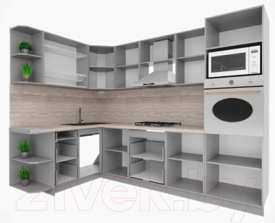Готовая кухня Интерлиния Мила Шато 1.68x2.8 ВТ левая