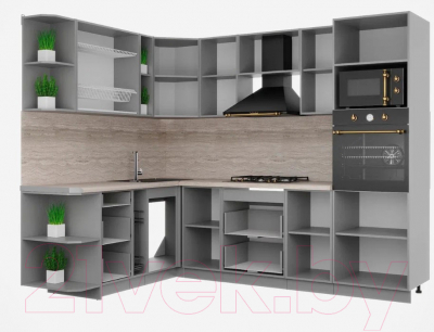 Готовая кухня Интерлиния Мила Шато 1.88x2.6 ВТ левая