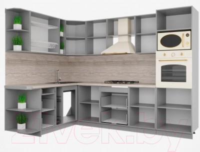 Готовая кухня Интерлиния Мила Шато 1.88x2.8 ВТ левая