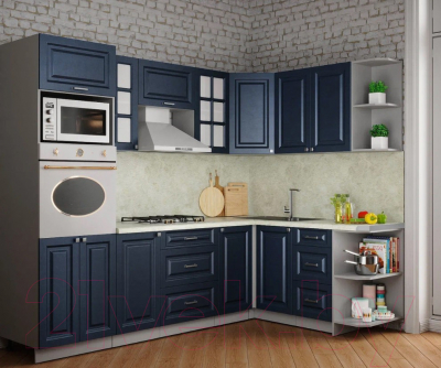 Готовая кухня Интерлиния Мила Шато 1.68x2.6 ВТ правая