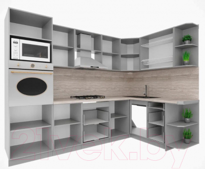 Готовая кухня Интерлиния Мила Шато 1.68x2.8 ВТ правая