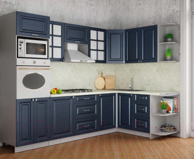 Готовая кухня Интерлиния Мила Шато 1.68x2.8 ВТ правая