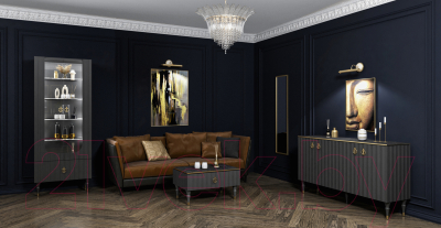 Шкаф с витриной Мебель-Неман Лоренсо МН-043-25