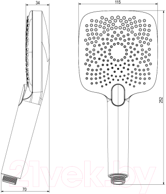 Лейка ручного душа LEMARK LM8129BL