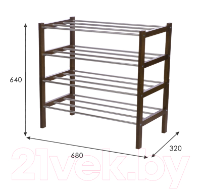 Комплект полок для обуви Мебелик Атлас
