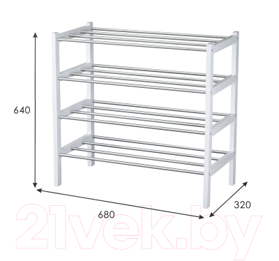 Комплект полок для обуви Мебелик Атлас