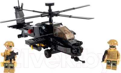 Конструктор Bondibon Военный десант вертолет / ВВ6132 (230эл)