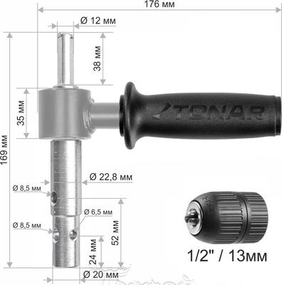 Адаптер для ледобура Тонар T-ASH-2023-PK-01