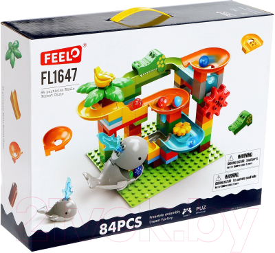 Конструктор Feelo Шарики. Кит-горка FL1647 / 9893165 - фото