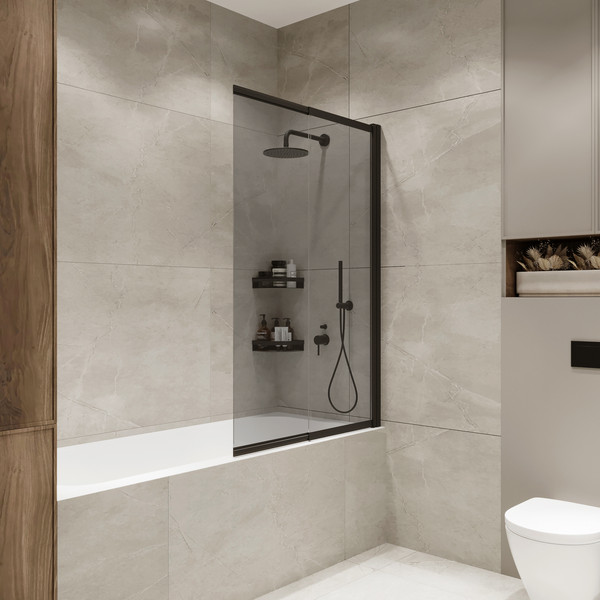 Стеклянная шторка для ванны Benetto BEN801 BLT