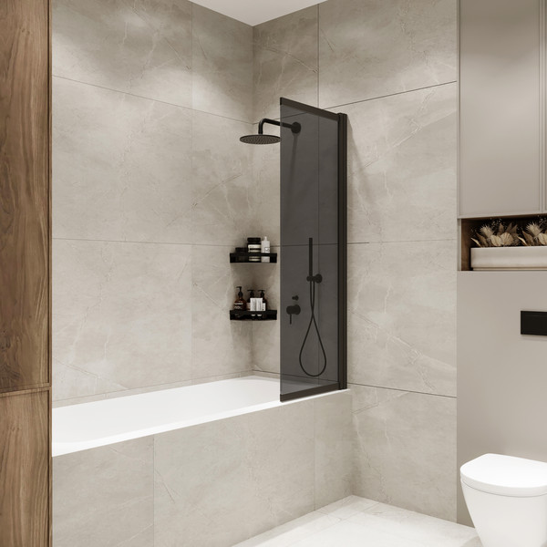 Стеклянная шторка для ванны Benetto BEN801 BLT