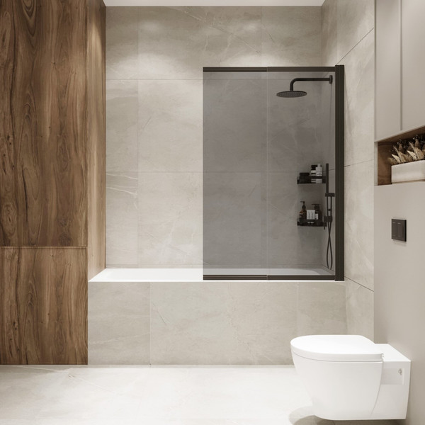 Стеклянная шторка для ванны Benetto BEN801 BLT