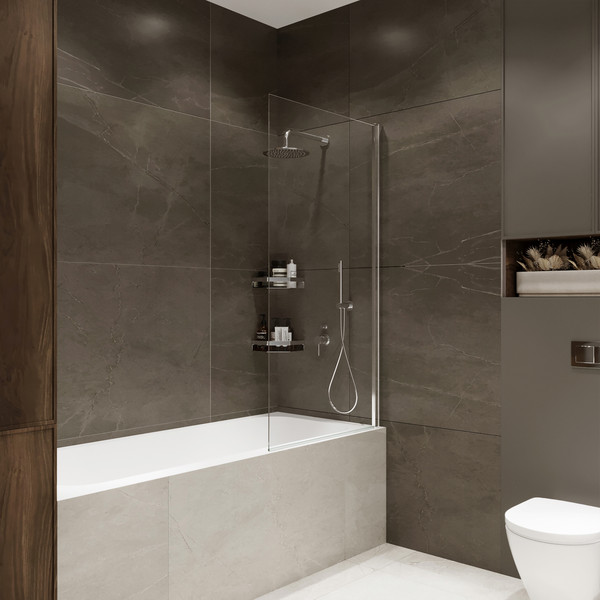 Стеклянная шторка для ванны Benetto BEN802 SLC