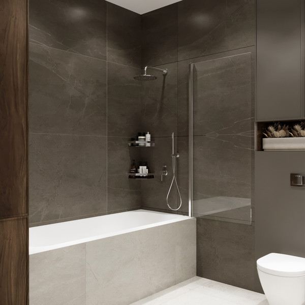 Стеклянная шторка для ванны Benetto BEN802 SLC