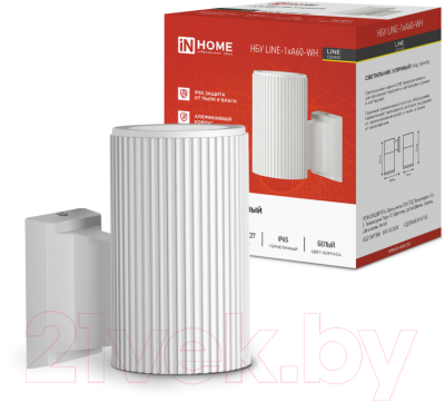 Бра уличное INhome НБУ LINE-1хA60-WH / 4690612045047