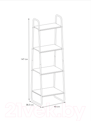Стеллаж ЗМИ Скандинавия 14 / СТСП14 (графит)