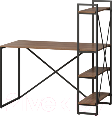 Письменный стол Loftyhome Мальборк Практик-П / 1628013 (шимо темный) - фото