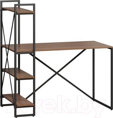 Письменный стол Loftyhome Мальборк Практик-Л / 1628015 (шимо темный) - фото