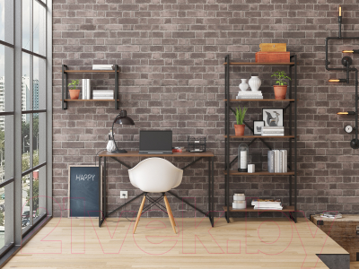 Письменный стол Loftyhome Мальборк Кросс мини / 1628017 (шимо темный)