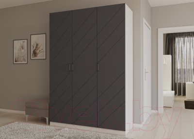 Шкаф Интермебель Марсель-1 / МР 01-01-MN (графит софт)