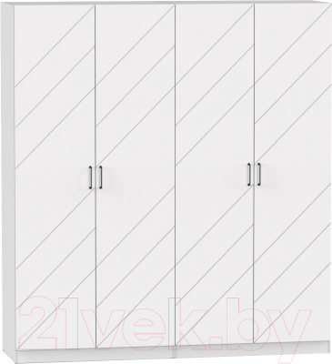 Шкаф Интермебель Марсель-7 / МР 01-07-MN (белый софт) - фото