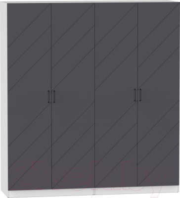 Шкаф Интермебель Марсель-7 / МР 01-07-MN (графит софт) - фото