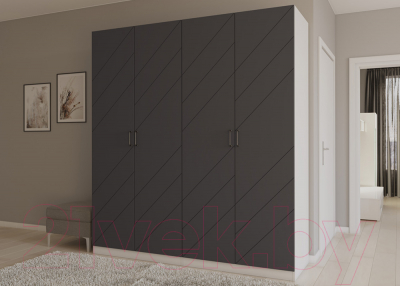 Шкаф Интермебель Марсель-7 / МР 01-07-MN (графит софт)