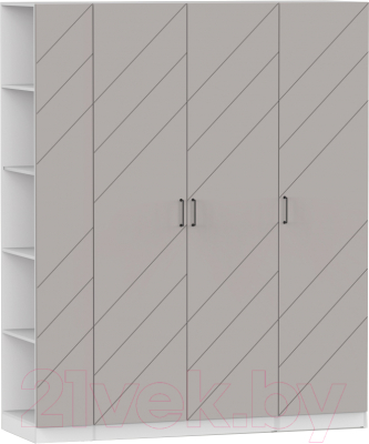 Шкаф Интермебель Марсель-21 / МР 01-21-MN (луна софт) - фото