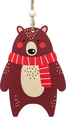 Елочная игрушка Erich Krause Decor. Мишка на прогулке / 58795 - фото