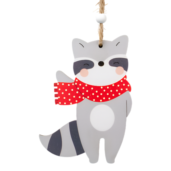 Елочная игрушка Erich Krause Decor. Енот в шарфе / 58793 - фото