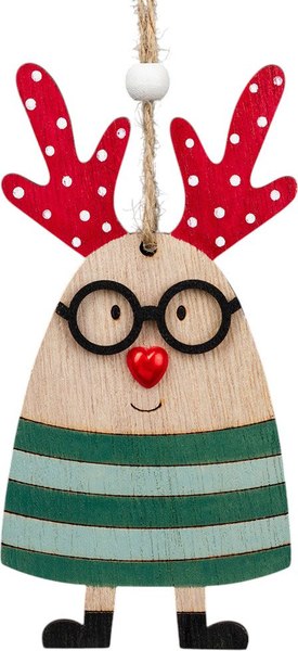 Елочная игрушка Erich Krause Decor. Олень нос-сердечко / 58783 - фото
