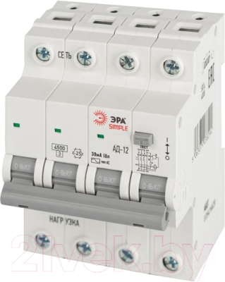 Дифференциальный автомат ЭРА D12E4C32AC30 АД-12 / Б0058929 - фото