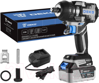 Аккумуляторный гайковерт Deko DKIS20FU-Li / 063-4435  - фото