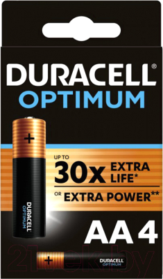 Комплект батареек Duracell LR6 AA Optimum 1.5В - фото