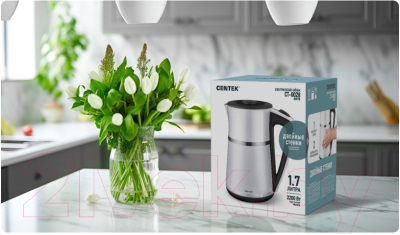 Электрочайник Centek CT-0028 (белый)