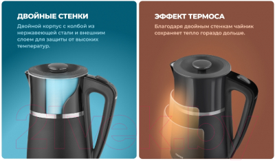 Электрочайник Centek CT-0028 (черный)