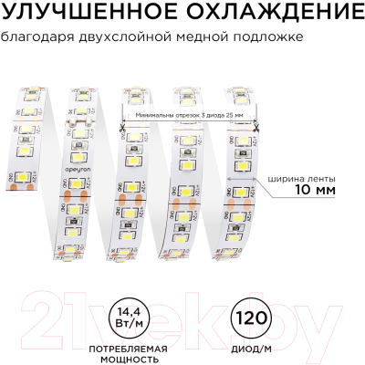 Светодиодная лента Apeyron Electrics SMD2835 / 00-52