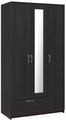 Шкаф Mio Tesoro Сириус 3-х створчатый 1 ящик 2.02.01.510.5 (дуб венге) - фото