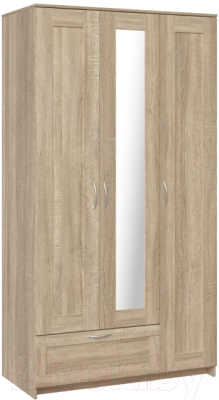 Шкаф Mio Tesoro Сириус 3-х створчатый 1 ящик 2.02.01.510.3 (дуб сонома) - фото