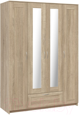 Шкаф Mio Tesoro Сириус 4-х створчатый 1 ящик 2.02.01.520.3 (дуб сонома) - фото