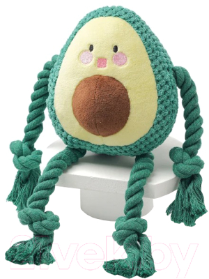 Игрушка для собак Mr. Kranch Авокадо с канатиками и пищалкой / MKR000003 - фото