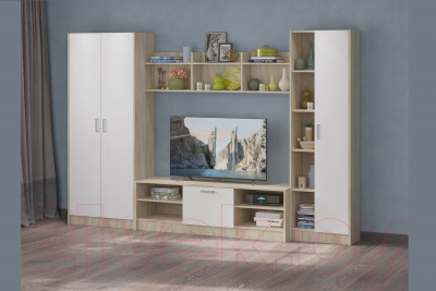 Стенка Премиум Глория ТВА (дуб крафт табачный/бодега светлый)