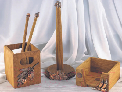 Держатель бумажных полотенец Кольчугинский мельхиор Овощи / КМ1068ПД06