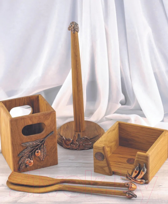 Держатель бумажных полотенец Кольчугинский мельхиор Овощи / КМ1068ПД06