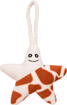 Игрушка для собак Mr. Kranch Звездочка с канатом и пищалкой / MKR80254 - фото