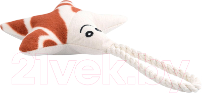 Игрушка для собак Mr. Kranch Звездочка с канатом и пищалкой / MKR80254