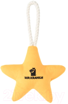 Игрушка для собак Mr. Kranch Звездочка с канатом и пищалкой / MKR80260