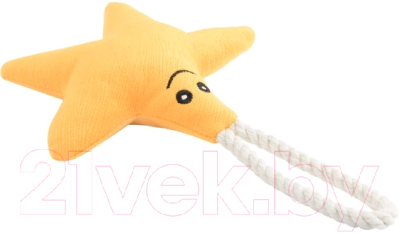 Игрушка для собак Mr. Kranch Звездочка с канатом и пищалкой / MKR80260