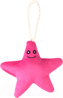 Игрушка для собак Mr. Kranch Звездочка с канатом и пищалкой / MKR80256 - фото